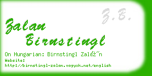 zalan birnstingl business card